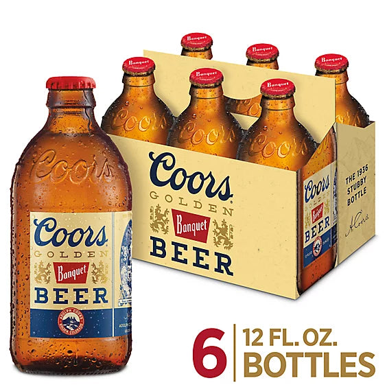 COORS BANQUET - 6PK 12OZ BTL