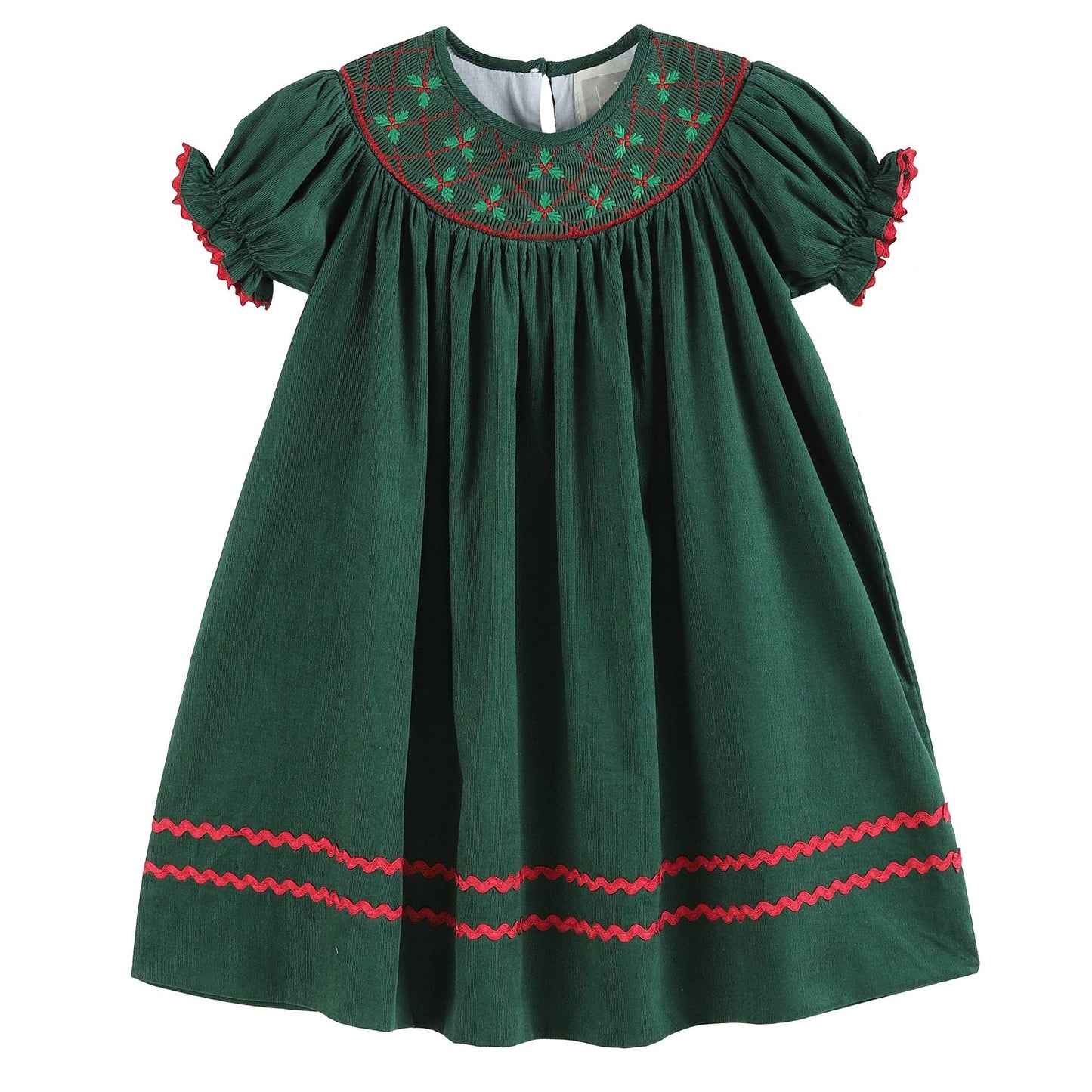 Mistletoe Smocked Bishop Dress