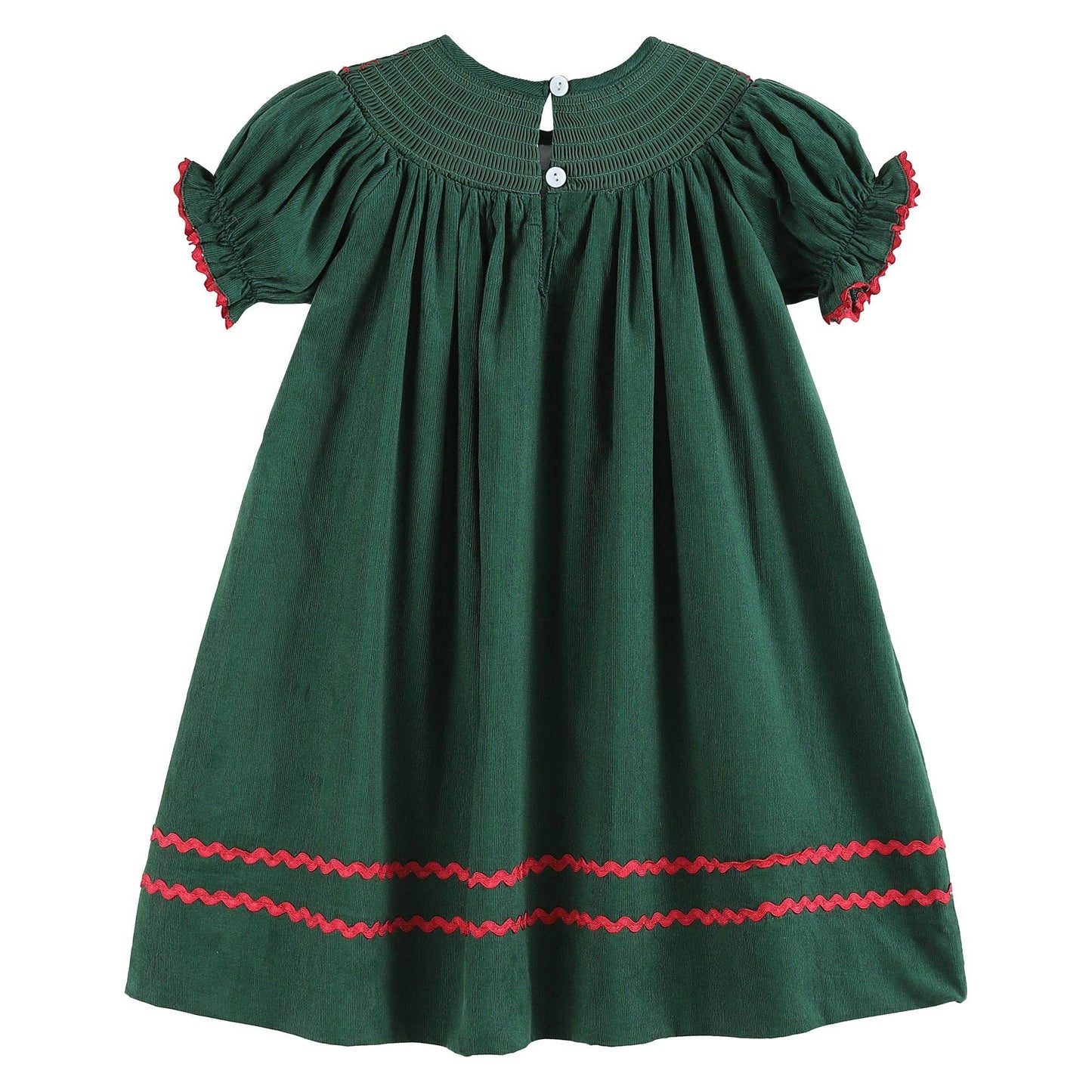 Mistletoe Smocked Bishop Dress