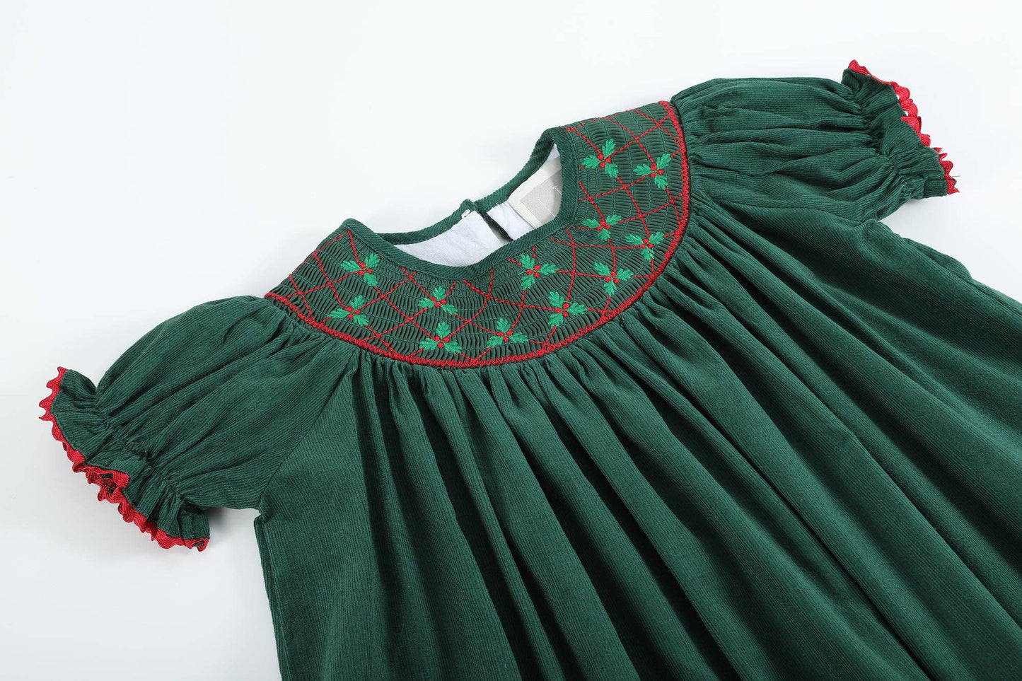 Mistletoe Smocked Bishop Dress