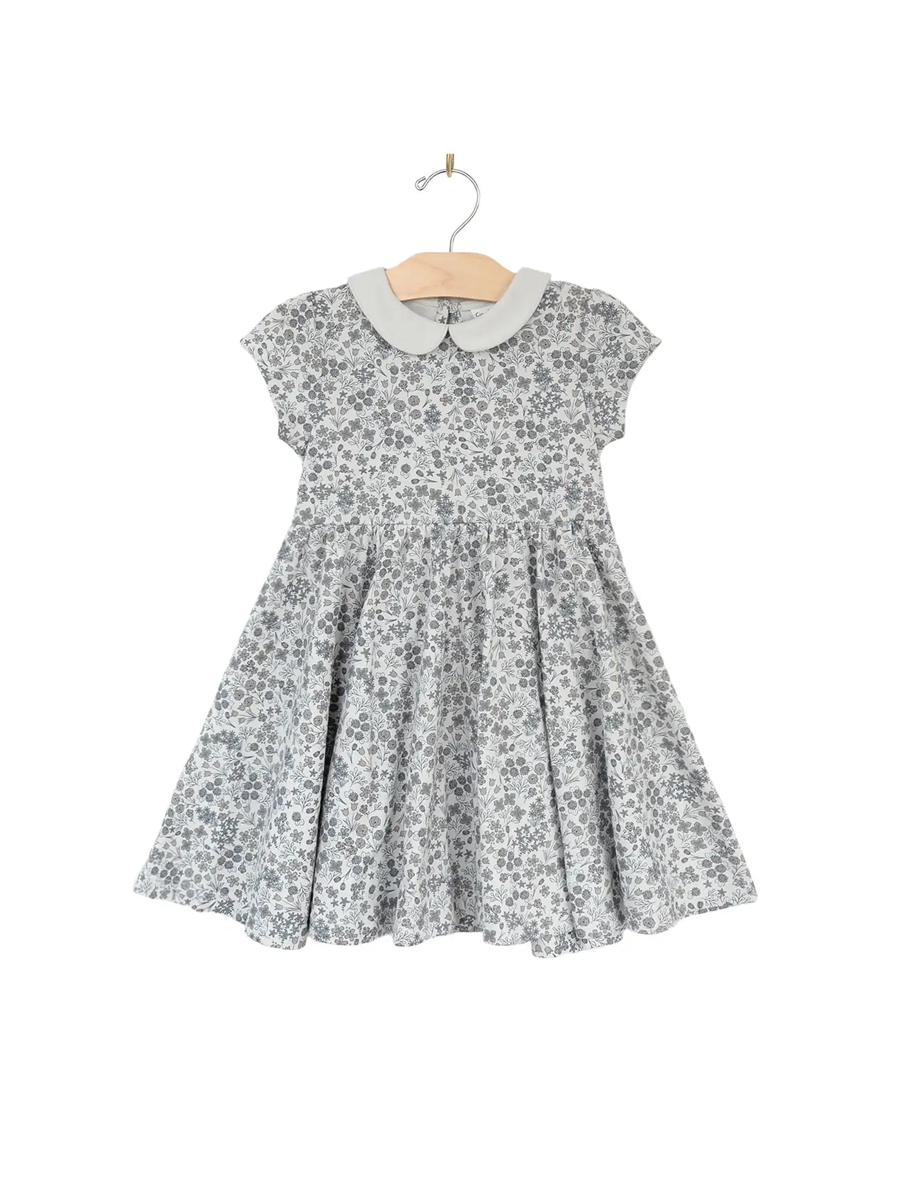 Wendy Collared Twirl Dress in Calico Floral