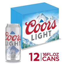 Coors Light 12 Pack Cans 16oz