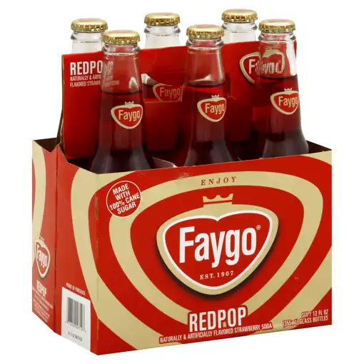 Faygo Red Pop 6 Pack Bottles
