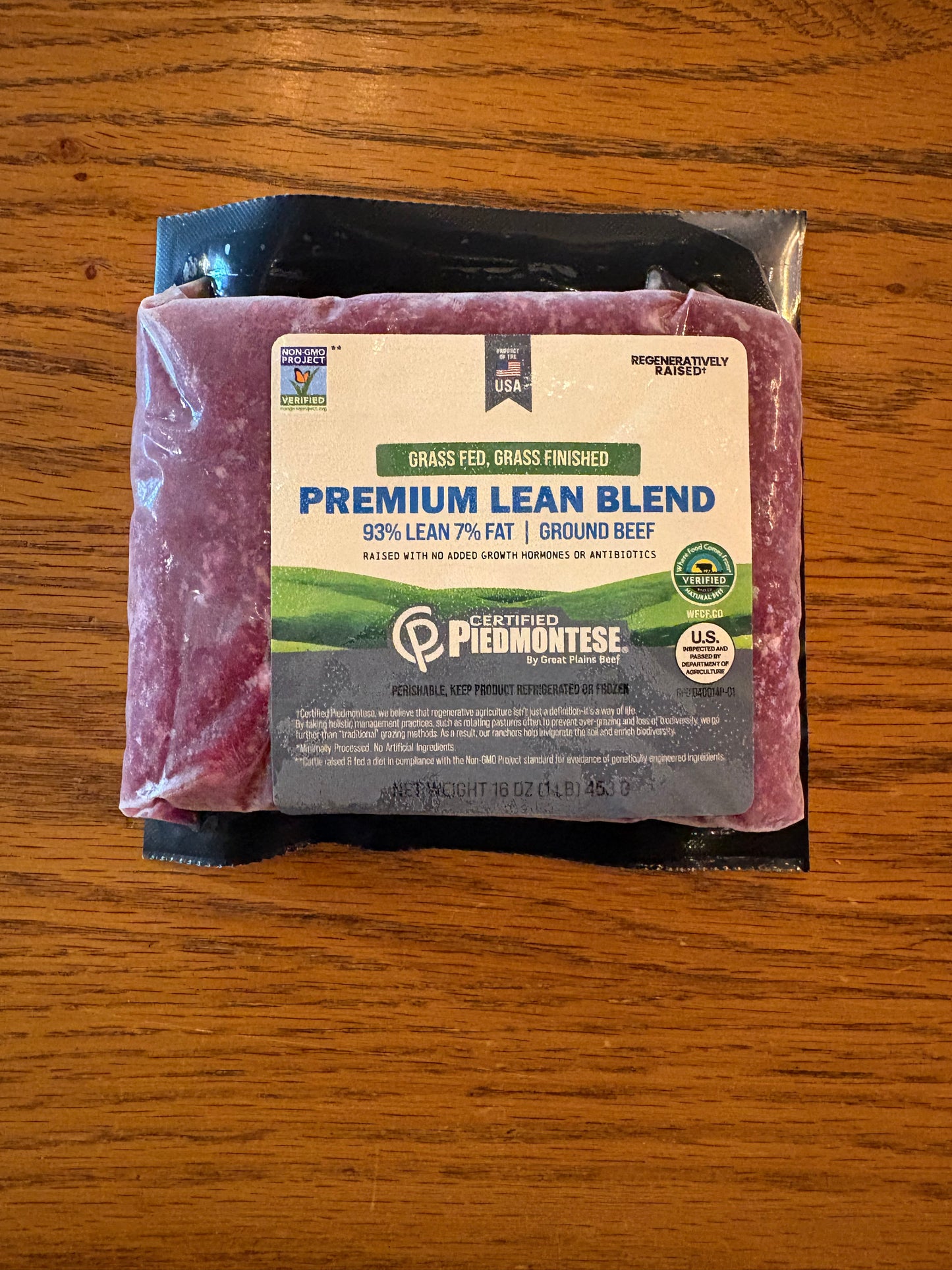 Piemontese Lean Blend 93% lean  7% fat 1lb