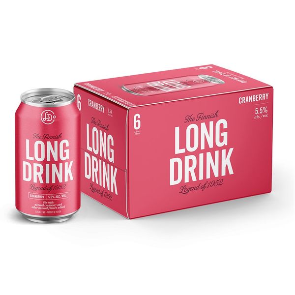 The Long Drink Cranberry 6 Pack Cans