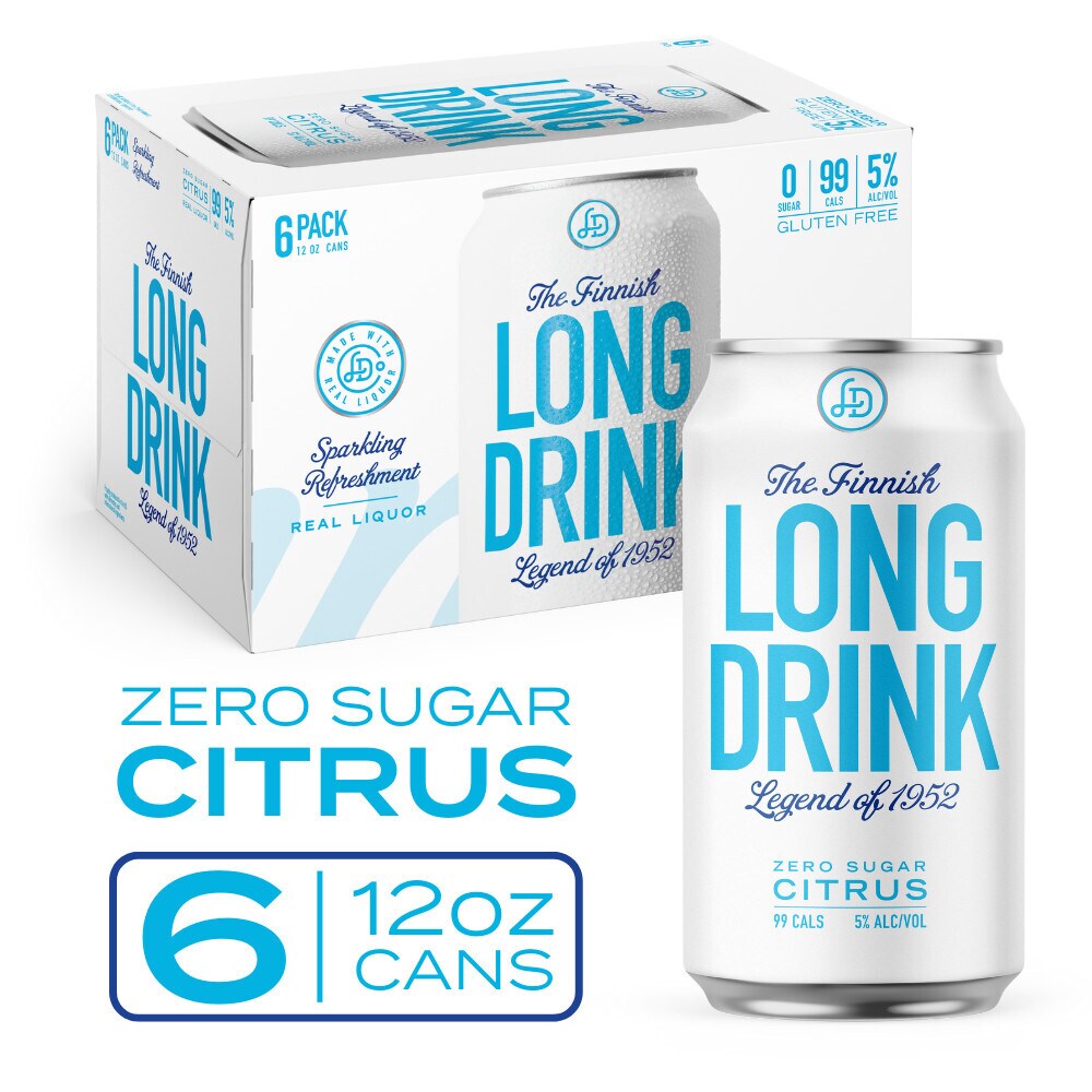 Long Drink Zero Sugar - 6 Pack Cans