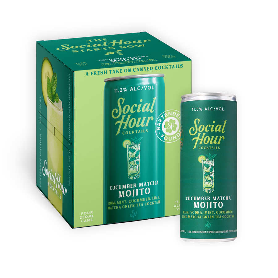 Cucumber Matcha Mojito - Social Hour - 4 Pack Cans