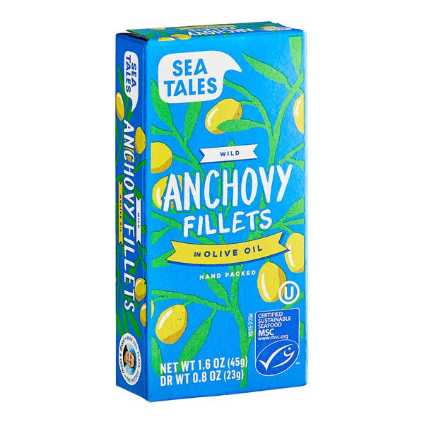 Sea Tales Anchovy Fillets in EVOO 1.6oz.
